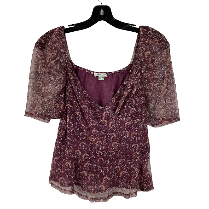 Purple Top Short Sleeve American Eagle, Size Xs