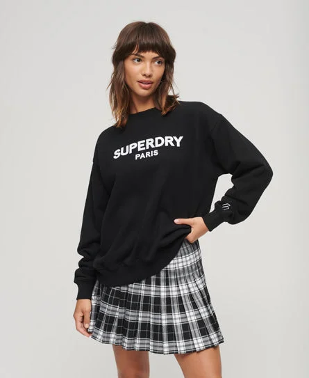 Sport Luxe Loose Crew Sweatshirt