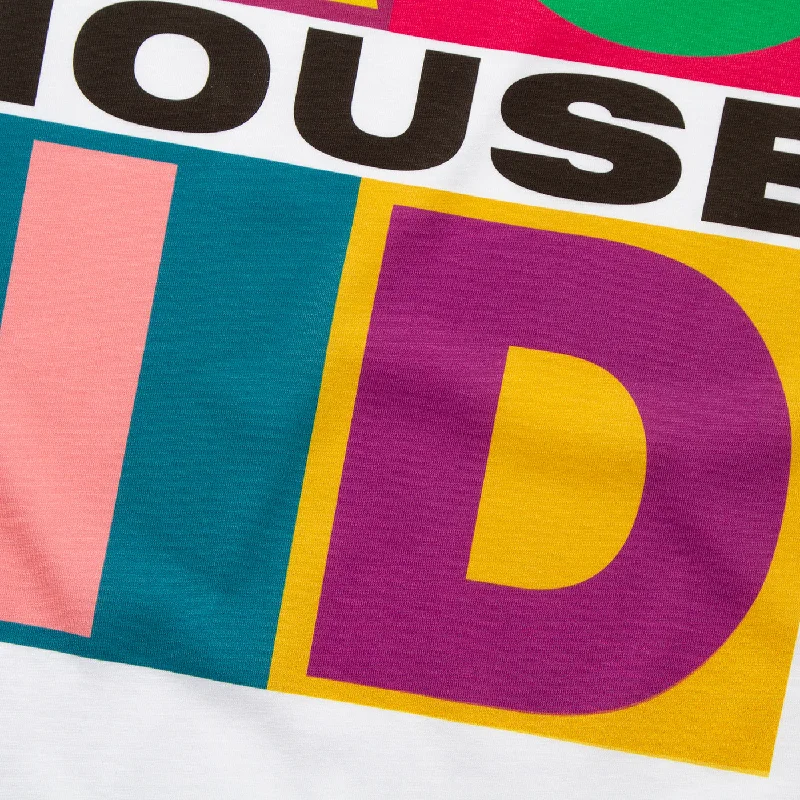 Squares Acid House Front Print - Tshirt - White