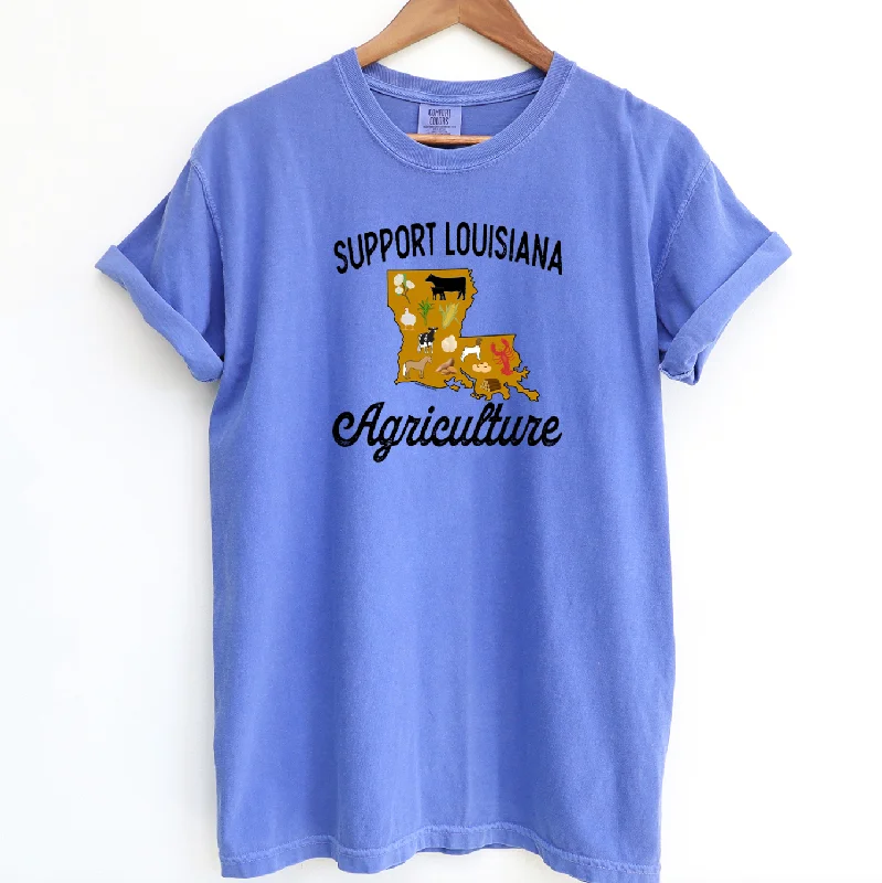 Support Louisiana Agriculture ComfortWash/ComfortColor T-Shirt (S-4XL) - Multiple Colors!