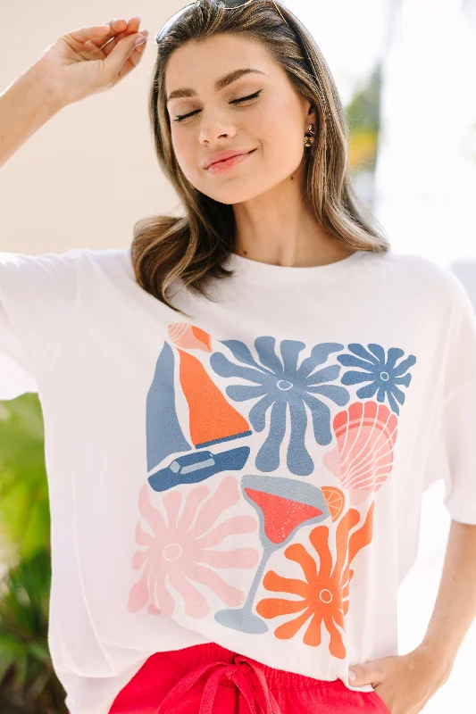 Sweet Summertime White Graphic Tee