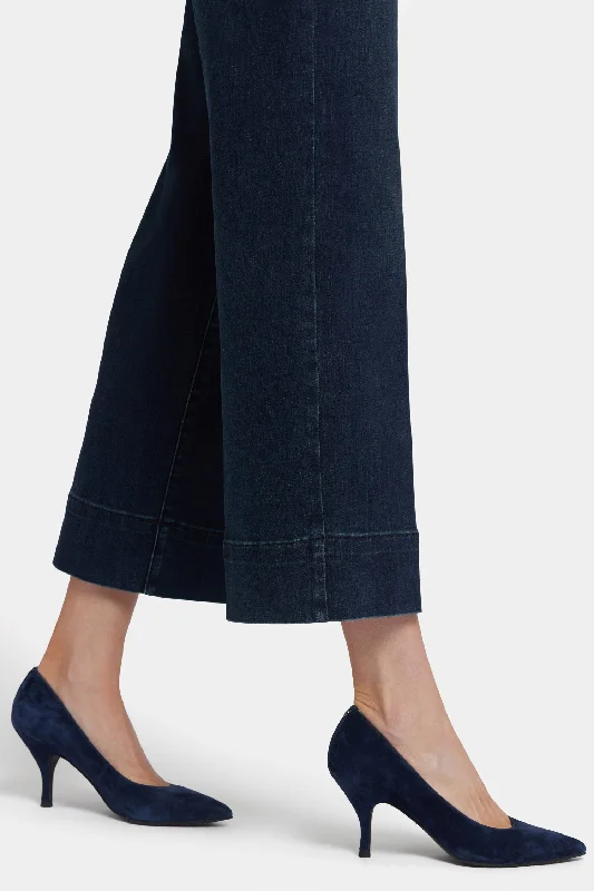 Teresa Wide Leg Ankle Jeans - Obsidian Blue