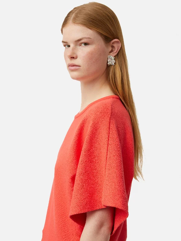 Textured Jersey Top | Coral