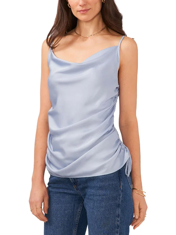 Womens Sleeveless Cowl Neck Tank Top